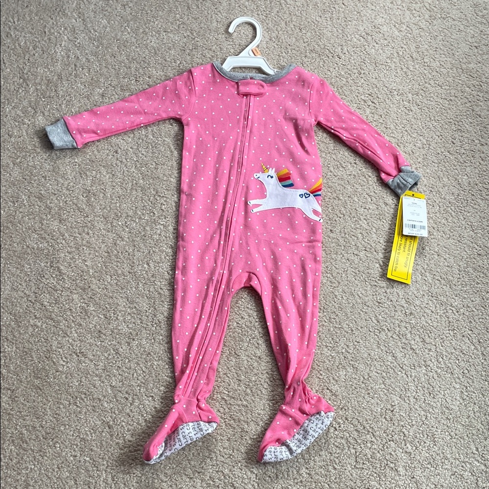 Caters 12M Pink Unicorn Kids One Piece PJ’s